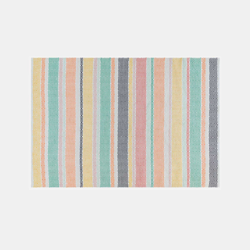 Zoeigh indoor outdoor rug, pastel stripe