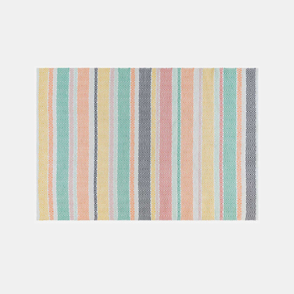 Zoeigh indoor outdoor rug, pastel stripe