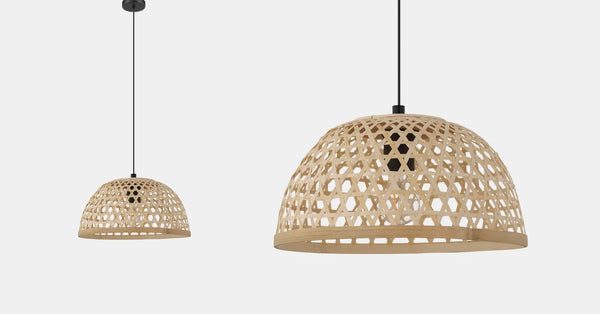 Bella pendant light, natural rattan