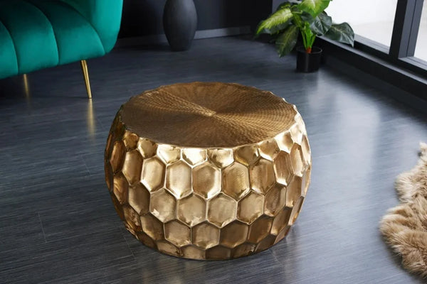 Akeno coffee table, hammered brass