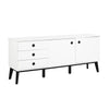 Anders compact sideboard, white and black