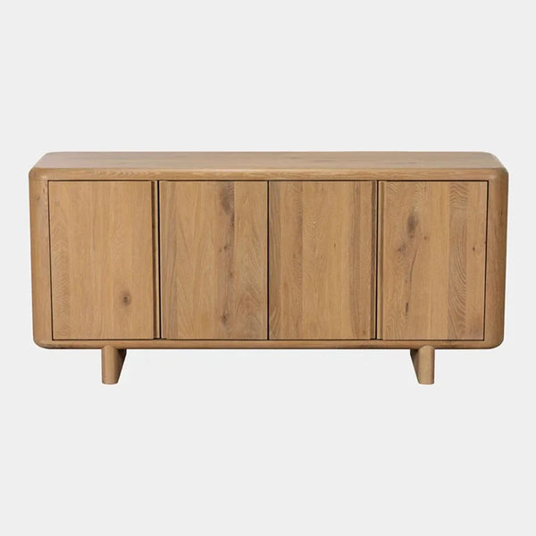 Bellevue sideboard, oak and rattan print