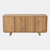 Bellevue sideboard, oak and rattan print