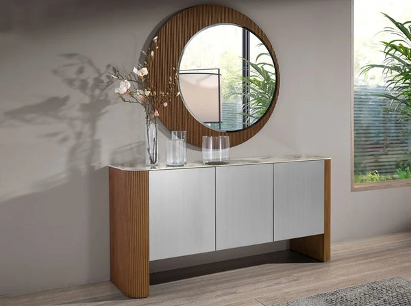 Dakota sideboard, solid oak and desert grey
