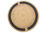 Ditto round jute rug, natural and black