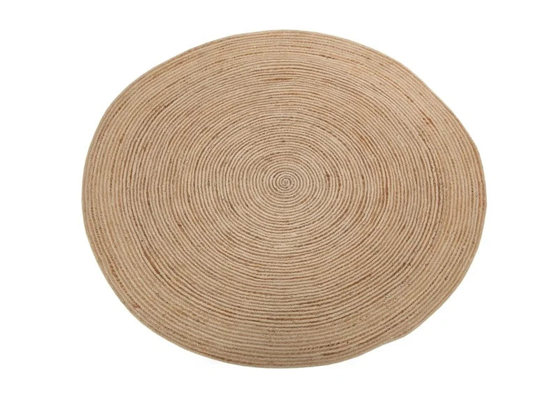 Sadie round jute rug, natural
