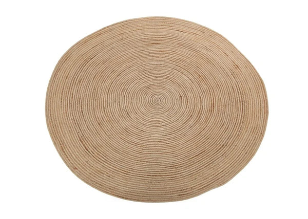 Sadie round jute rug, natural
