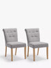 Set of 2 Poppins dining chairs, dove grey and solid beech