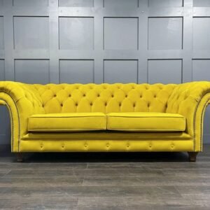 Amara 3 seater sofa, turmeric velvet