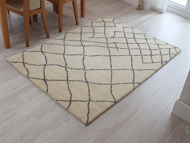 Amira berber style rug, cream
