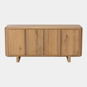 Bellevue sideboard, oak and rattan print
