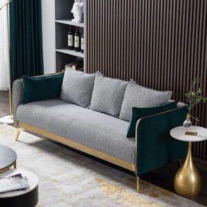 Duke 3 seater sofa, houndstooth linen