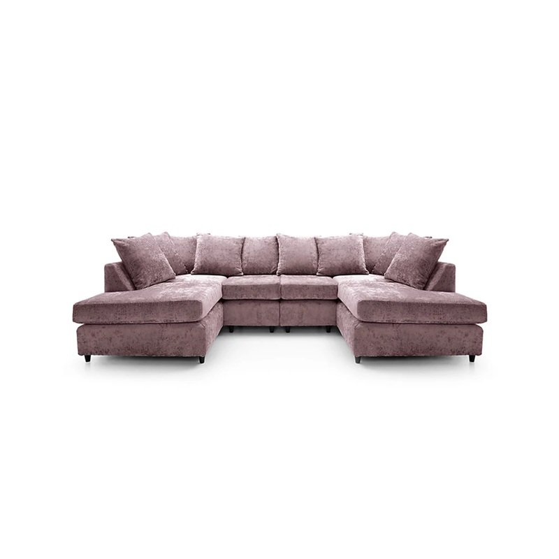 Harriet velvet sofa bed, blush pink