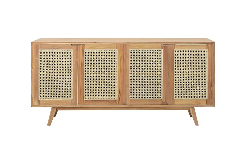 Montana sideboard, white and rattan
