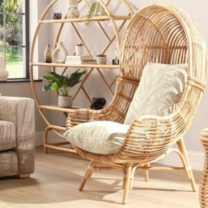 Niran occasional chair, natural rattan