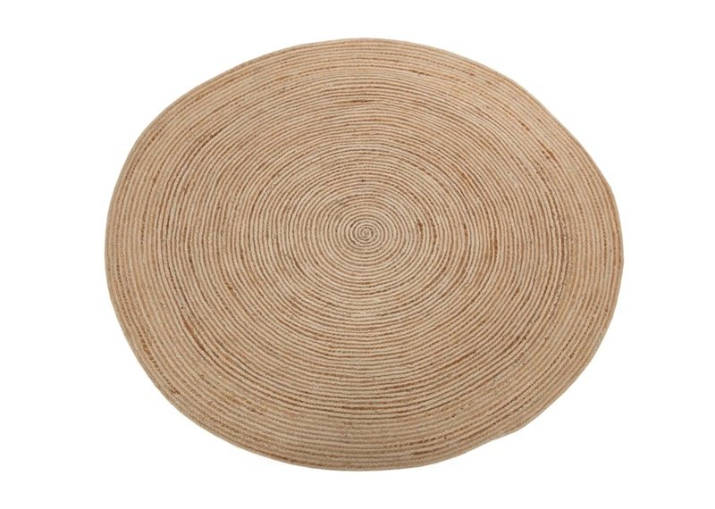 Sadie round jute rug, natura